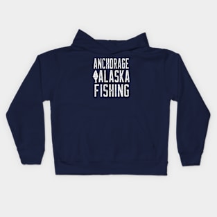 ANCHORAGE ALASKA FISHING Kids Hoodie